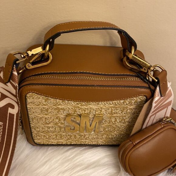 NWT Luxury Steve Madden Crossbody Bag w/AirPod Case - Cognac - Picture 6 of 8